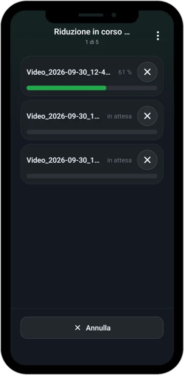 Avanzamento: quattro video su cinque sono già stati rimpiccioliti